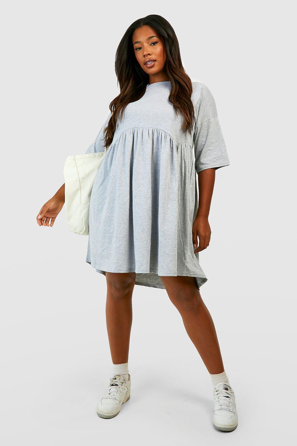 Grande taille Robe ample en coton